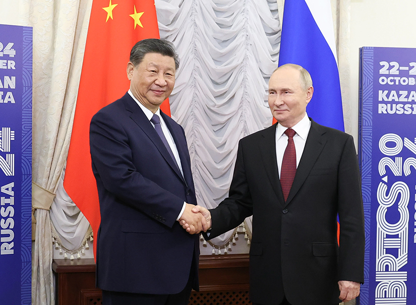 習近平同俄羅斯總統普京舉行會晤